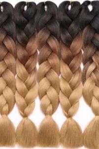 5 bundles of 24 inch ombre braiding hair extension